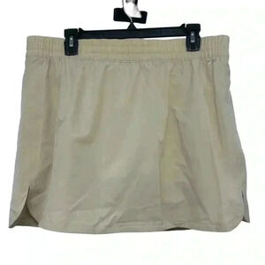DSG STRIDE SKORT SANDY SLATE WOMENS SIZE L PICKLEBALL GOLF TENNIS PREPPY FLAWED